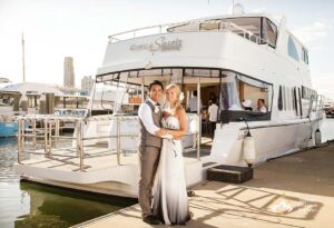 yacht wedding reception