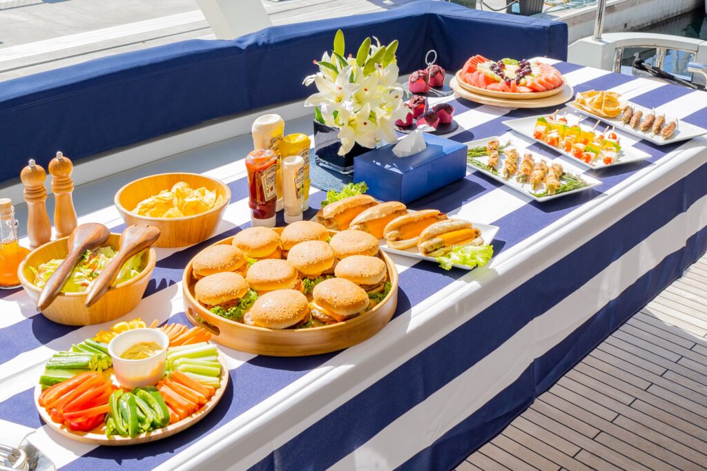 Food for a Dubai Yacht Party