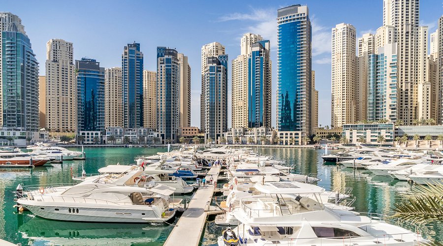 Yachts in Dubai Marina 
