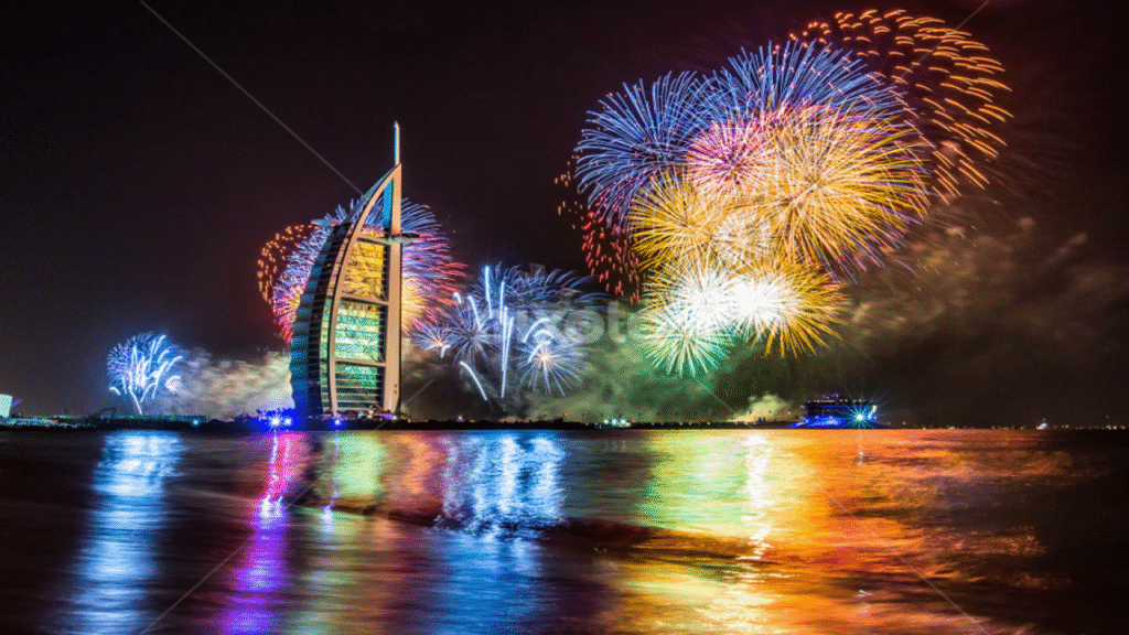 Burj Khalifa vs Atlantis NYE Fireworks Dubai